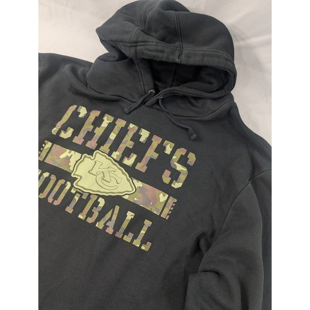 Kansas City Chiefs Hoodie Sweatshirt Mens 2XL Black NFL Football Team Apparel